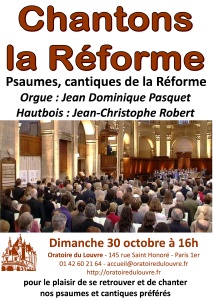 affiche de "chantons la Réforme"