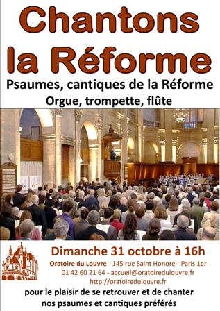 affiche de "chantons la Réforme"