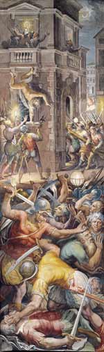 Fresque de Vasari représentant le massacre de la Saint Barthélémy