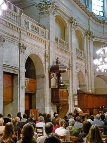 Prédication en chaire à l'Oratoire du Louvre