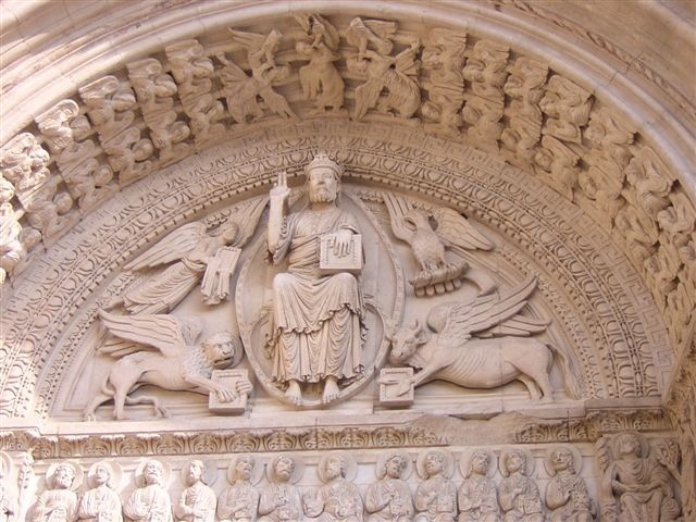 Tympan de l'église Saint Trophyme à Arles