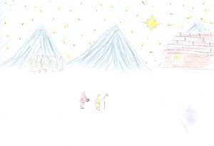 dessin d'enfant sur Noël