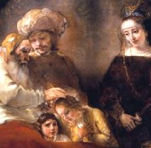 Rembrandt : la bénédiction par Jacob (extrait)