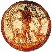 dessin du IIIe siècle montrant un berger