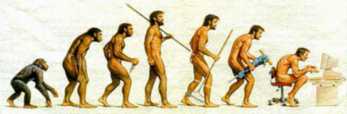 dessin humoristique sur l'évolution de l'homme