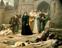 Catherine de Médicis contemplant les cadavres à la porte du Louvre au matin du massacre de la Saint Barthélémy